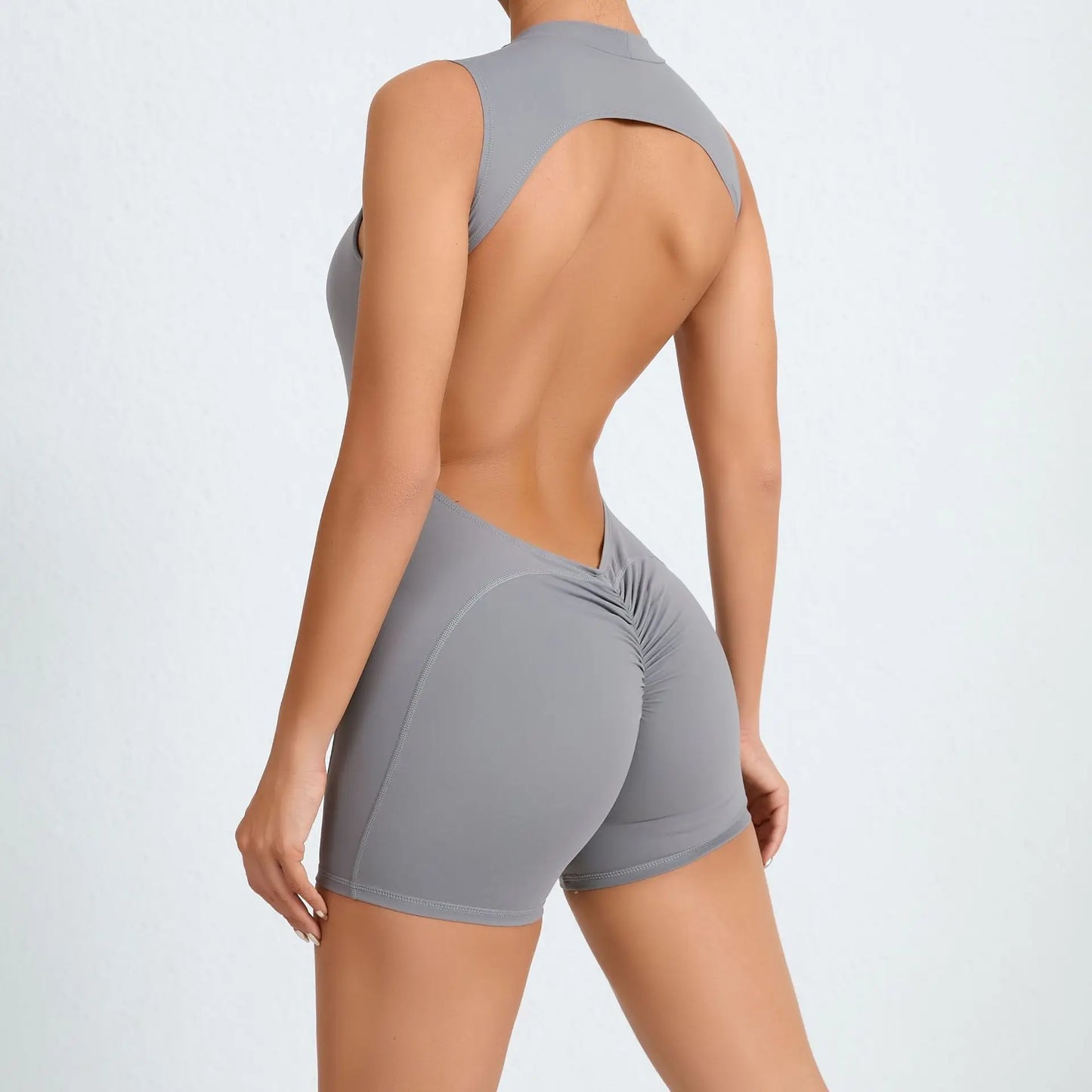 Short One-Piece with Open Back